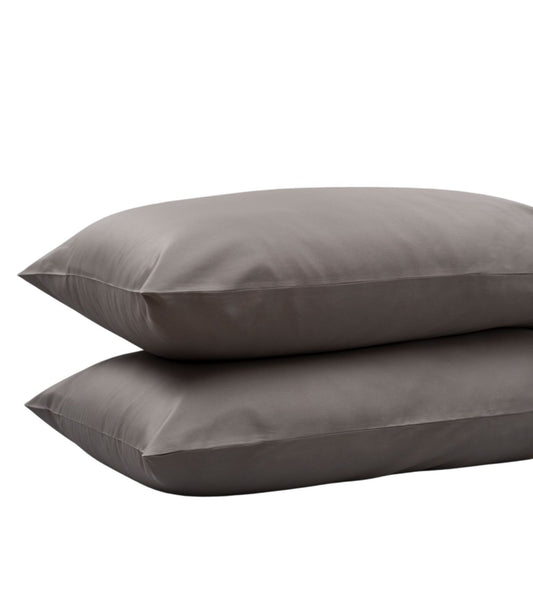 Bhumi Organic Cotton - Sateen Pillow Cases (Pair) - Silver Grey
