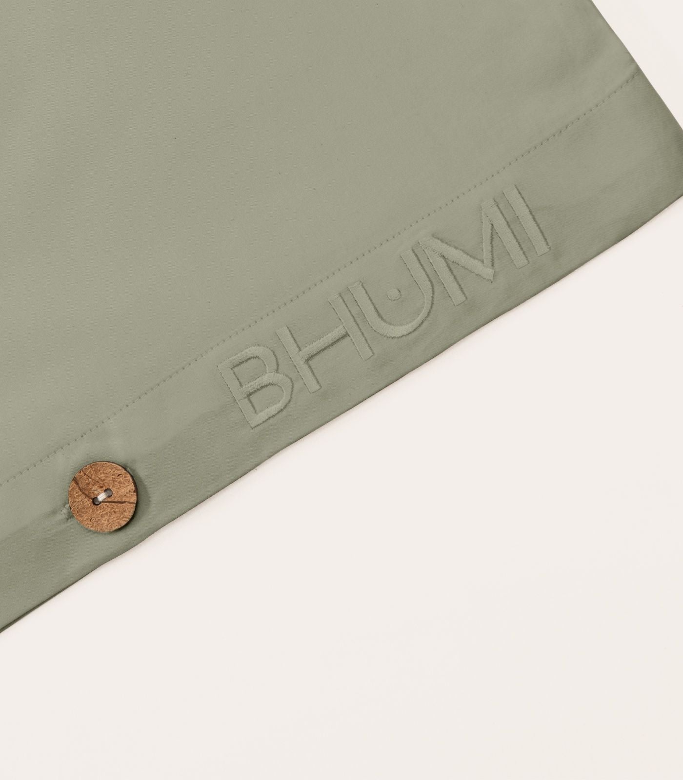 Bhumi Organic Cotton - Sateen Plain Quilt Cover - Sage