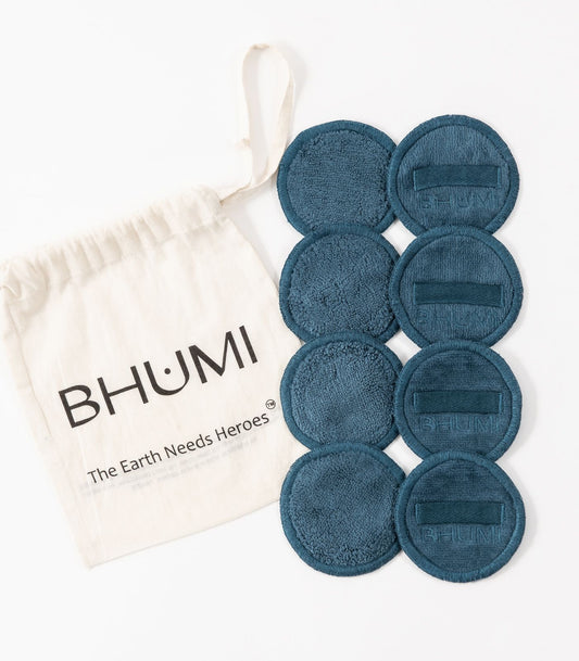 Bhumi Organic Cotton - Face Wipes (8 Pack) - Indian Teal