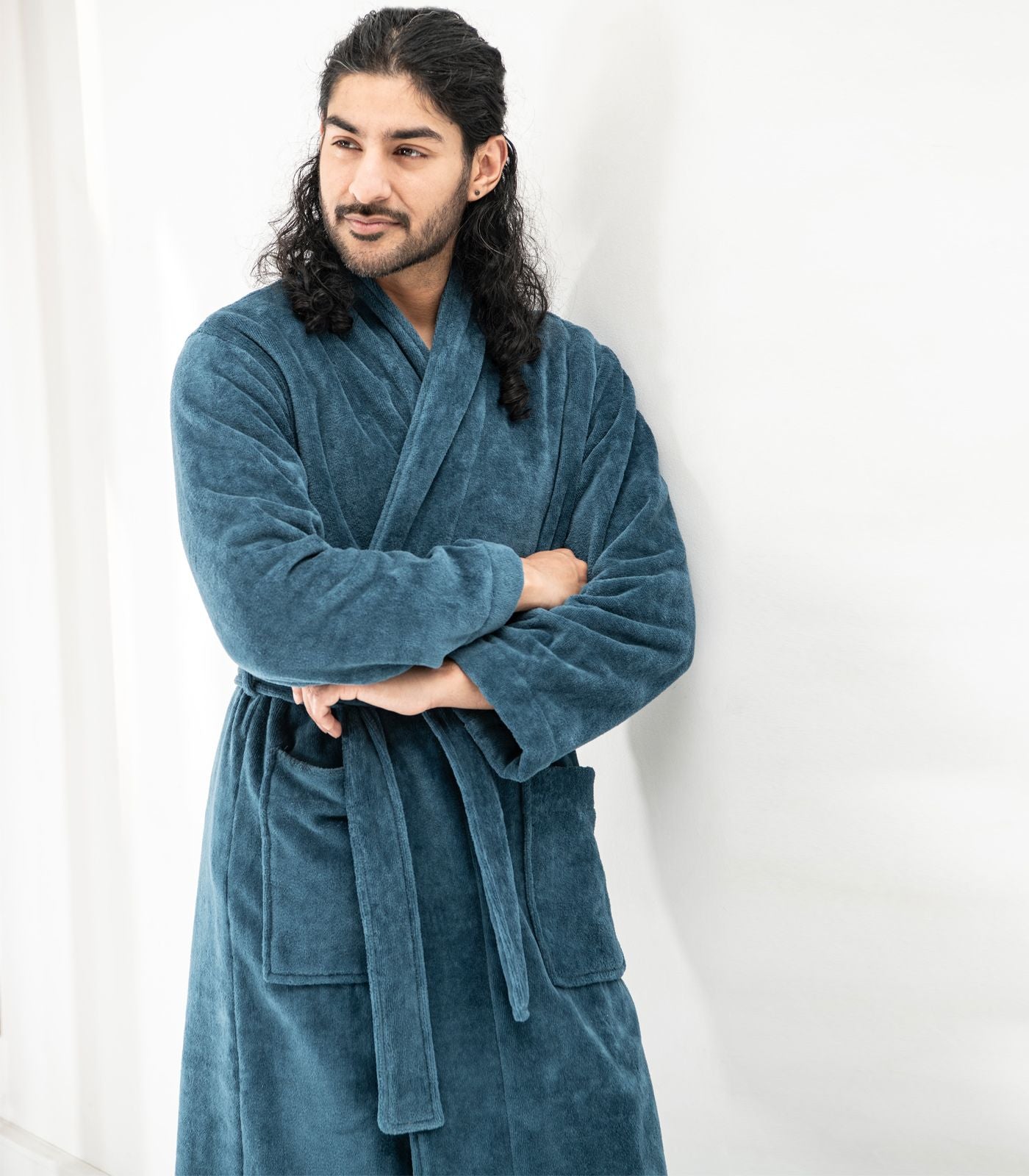 Bhumi Organic Cotton - Spa Robe - Indian Teal