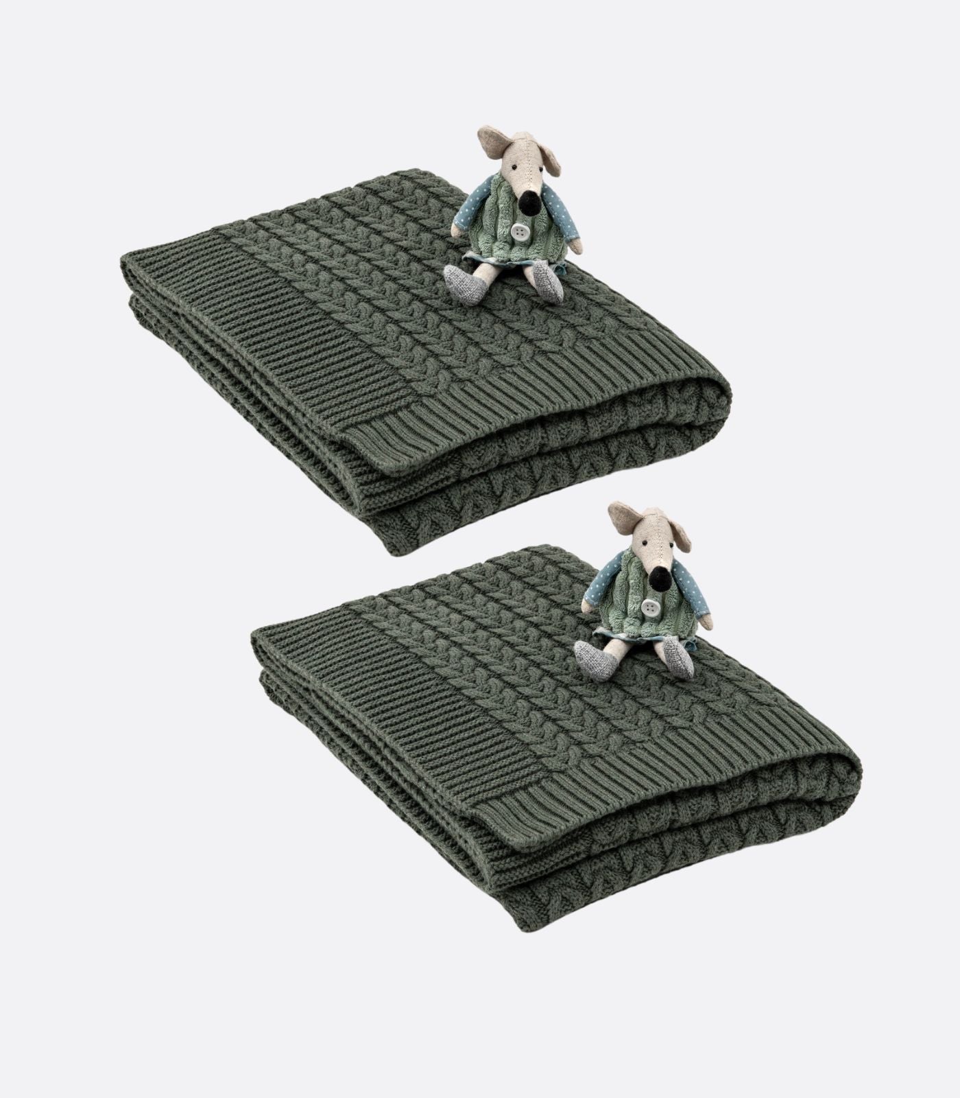 Bhumi Organic Cotton - Baby Snuggle Up Throw Bundle - Plait Design