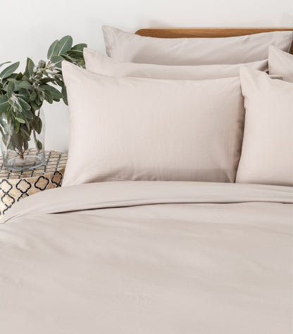 Bhumi Organic Cotton - Sateen Plain Quilt Cover Set - Luxe