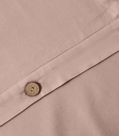 Bhumi Organic Cotton - Sateen Plain Quilt Cover - Rosewater