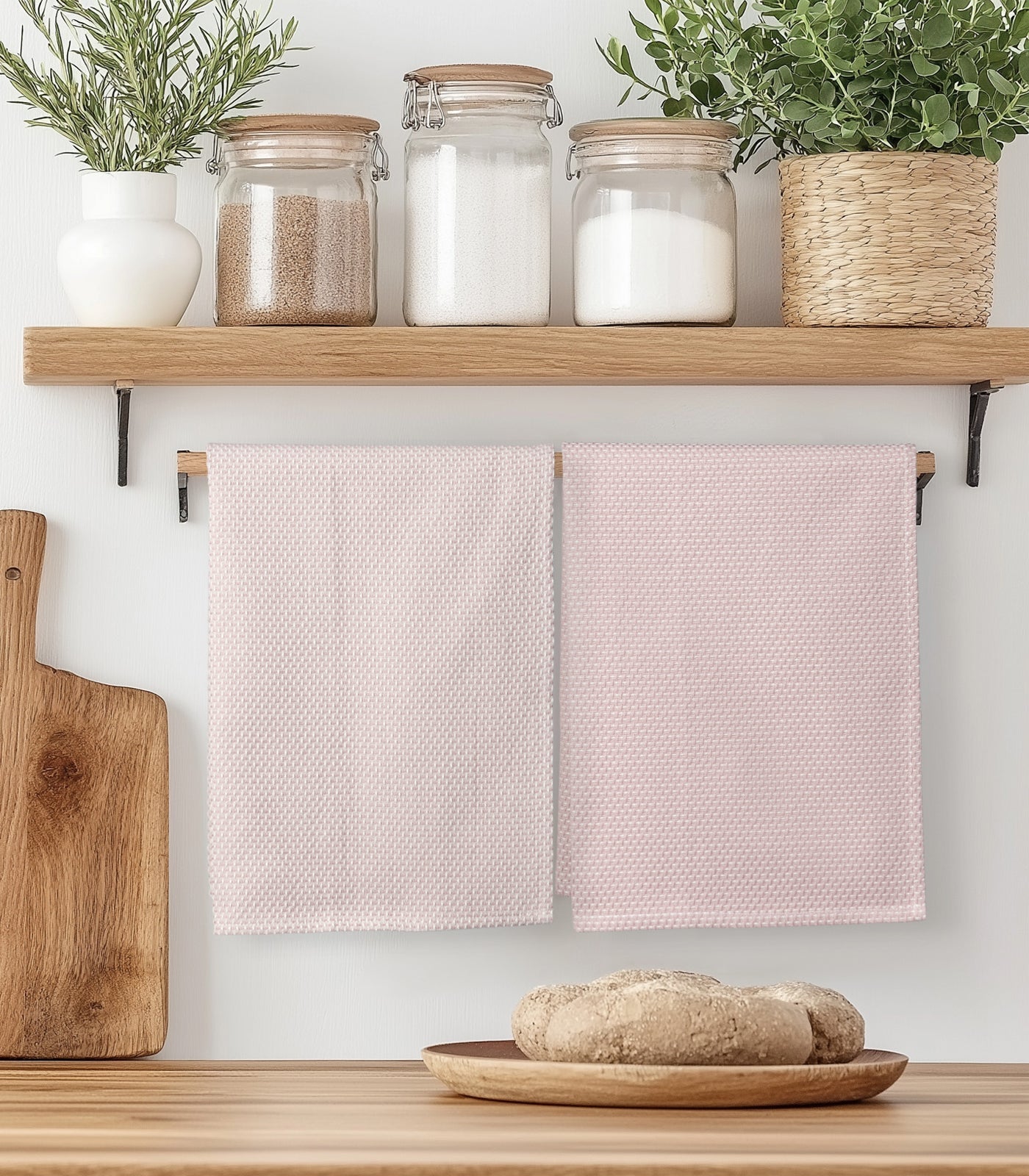 Tea Towels - Dobby (2 Pack) - Rose