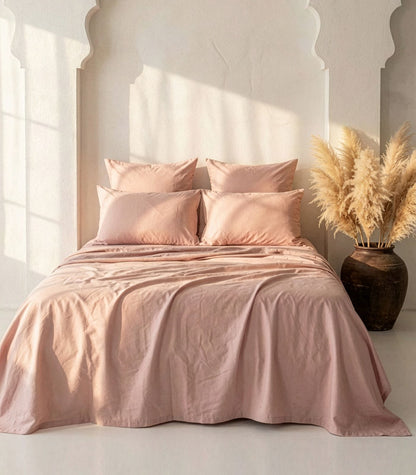 Bhumi Organic Cotton - Sateen Sheet Set - Rosewater