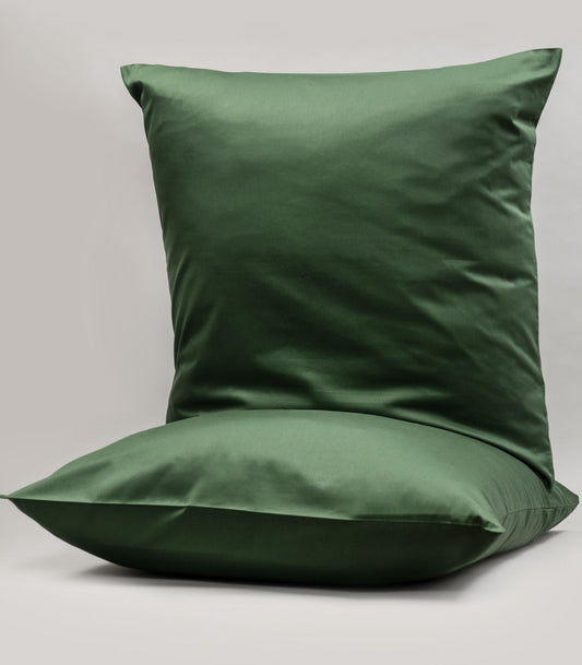 Bhumi Organic Cotton - European - Sateen Pillow Cases (pair) - Forest Green