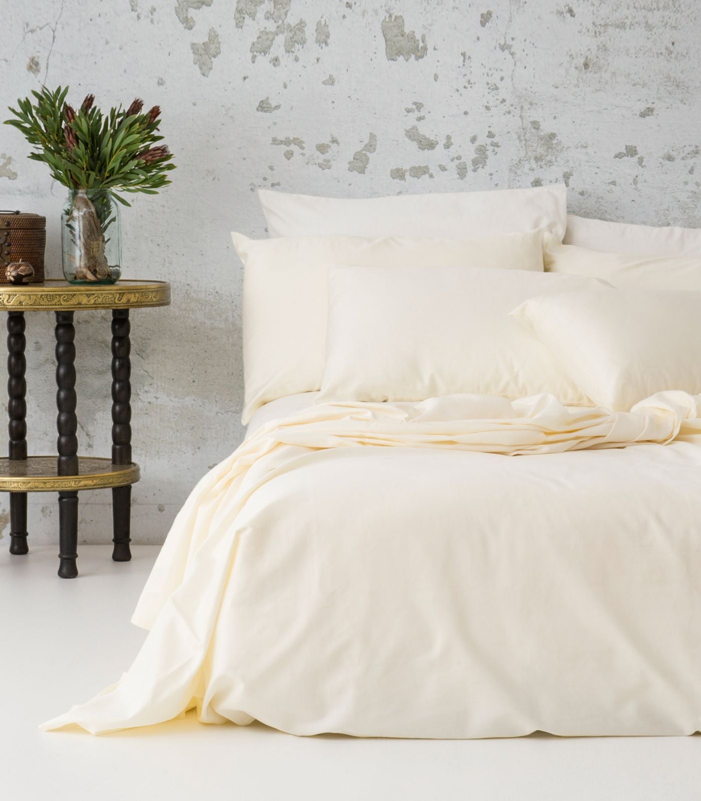 Bhumi Organic Cotton - Percale Sheet Set - Ivory