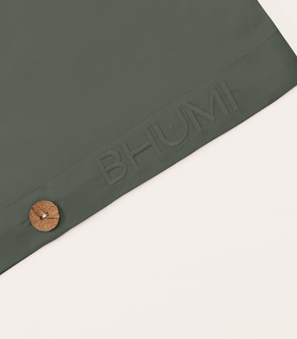 Bhumi Organic Cotton - Sateen Plain Quilt Cover - Eucalyptus