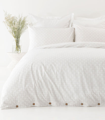 Percale Quilt Cover Set - Limited Edition - Small Dot Grey
