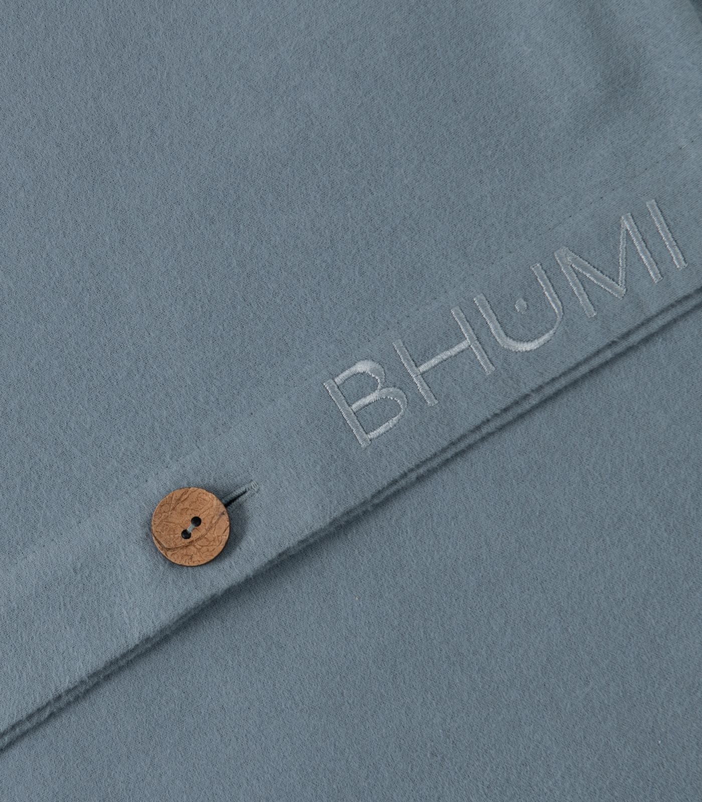 Bhumi Organic Cotton- Flannelette Plain Quilt Cover - Powder Blue