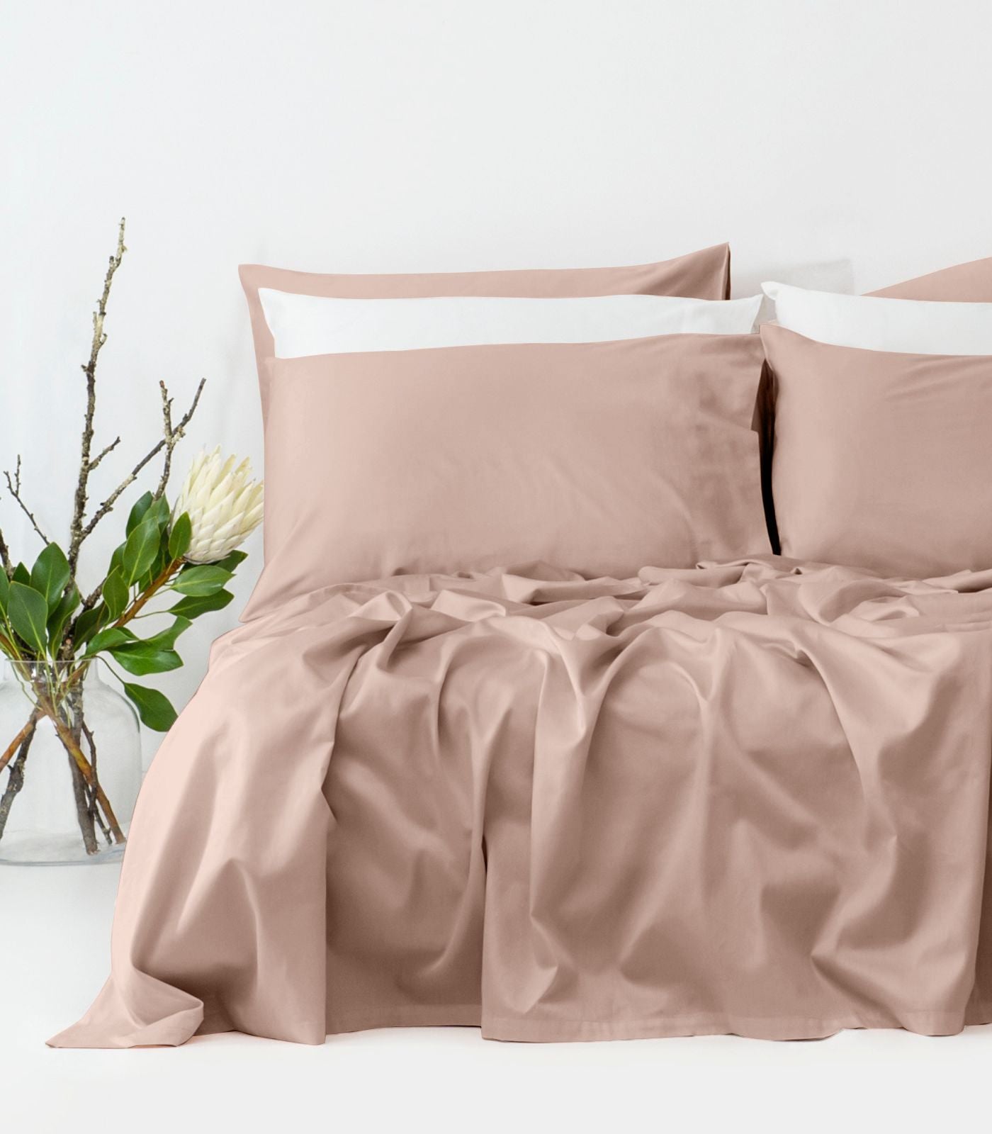 Bhumi Organic Cotton - Sateen Sheet Set - Rosewater