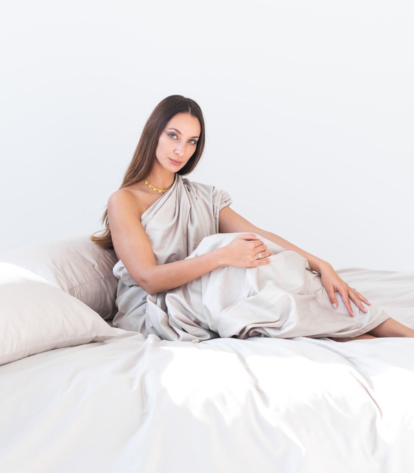 Bhumi Organic Cotton - Sateen Sheet Set - Luxe - Silver