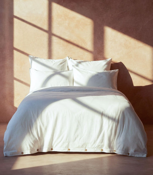 Percale Quilt Set - White