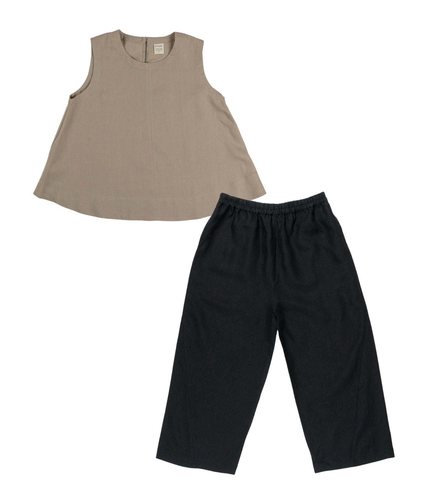 Organic Linen Balloon Lounge Pants & Sleeveless Lounge Shirt