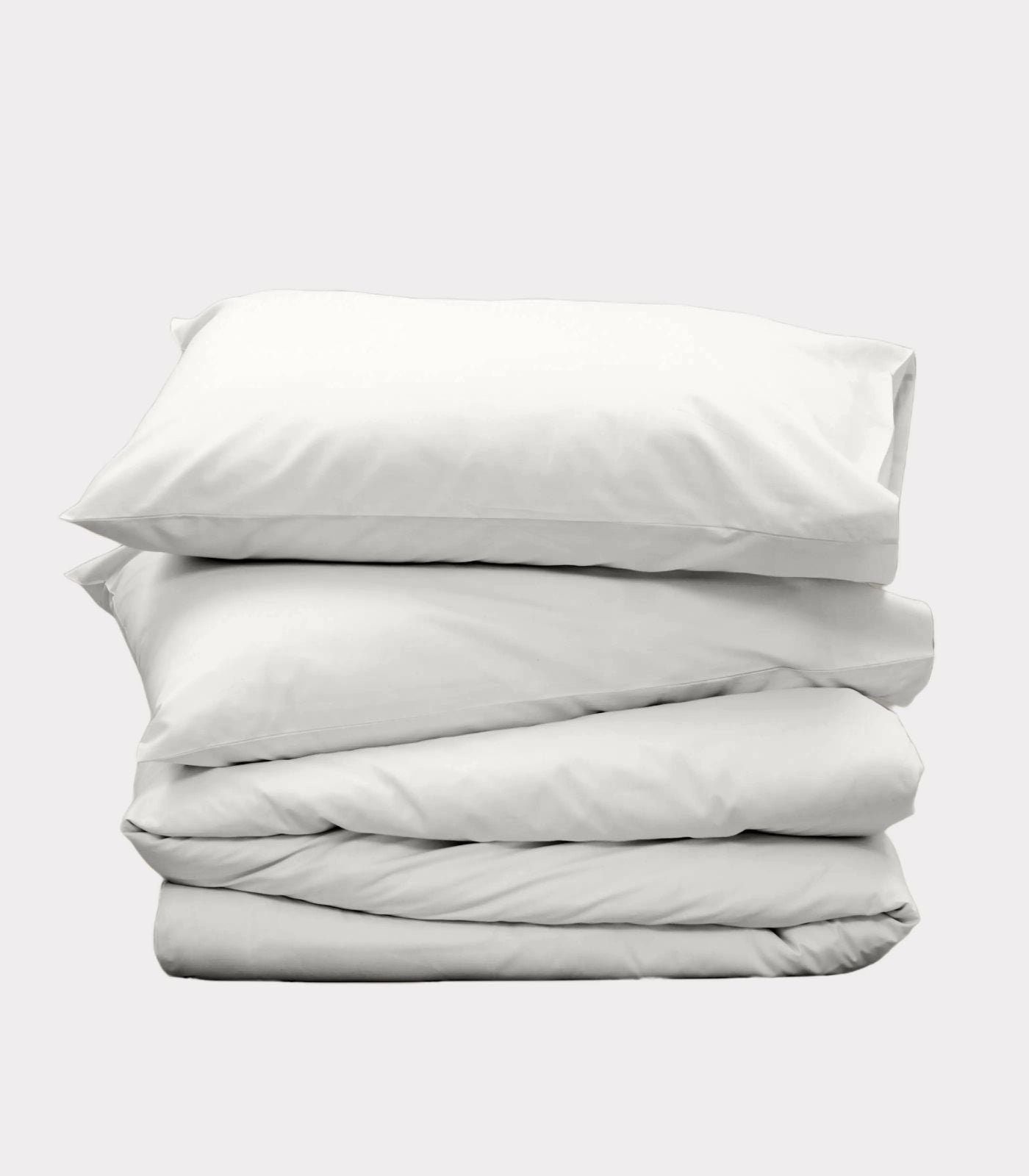 Bhumi Organic Cotton - Percale Plain Quilt Cover - Ice