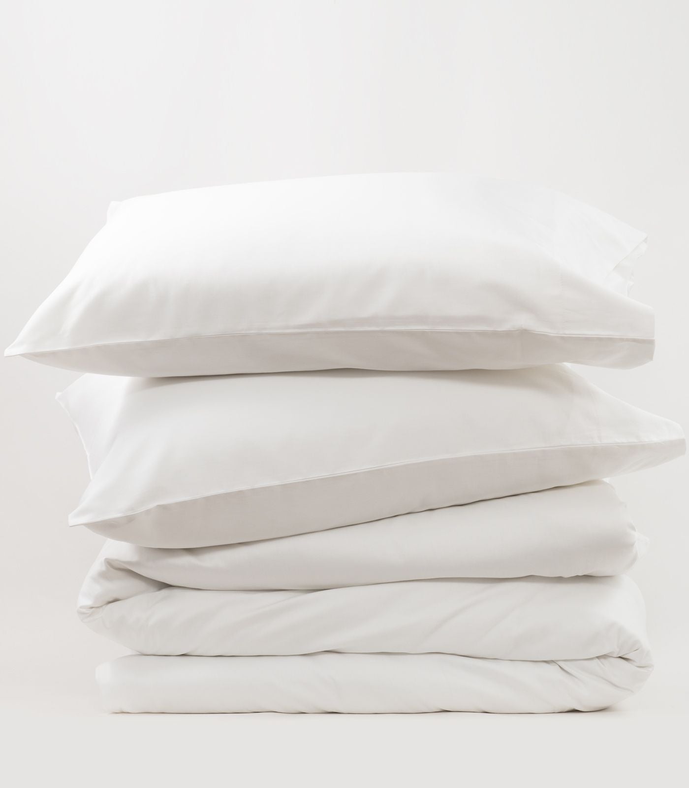 Bhumi Organic Cotton - Sateen Plain Quilt Cover - White