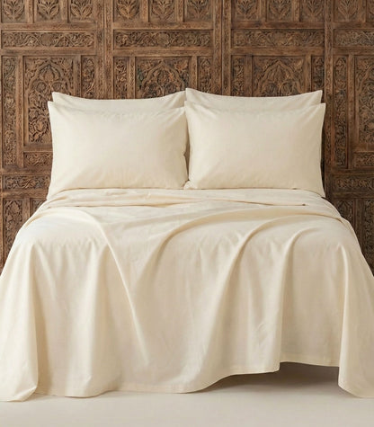Bhumi Organic Cotton - Sateen Sheet Set - Natural