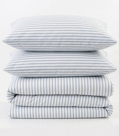 Percale Quilt Cover Set - Limited Edition - Tandem Stripe Blue