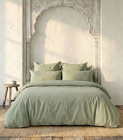 Percale Quilt Set - Sage
