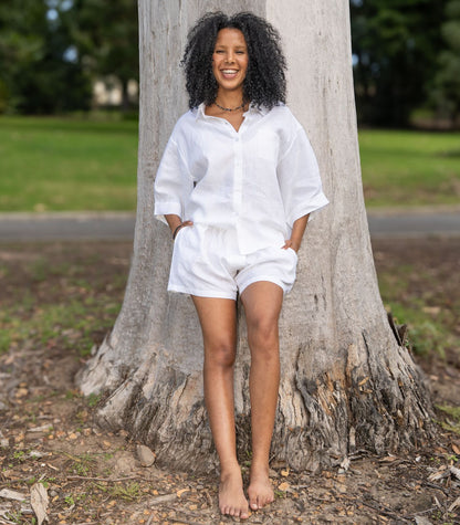 Linen Boxy Lounge Shorts (2 Pack)