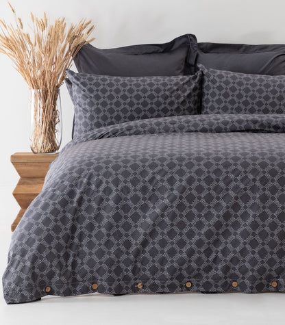 Percale Quilt Cover Set - Limited Edition - Large Dot Slate
