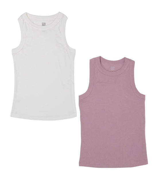 Ribbed Racer Back Tank - 2 Pack