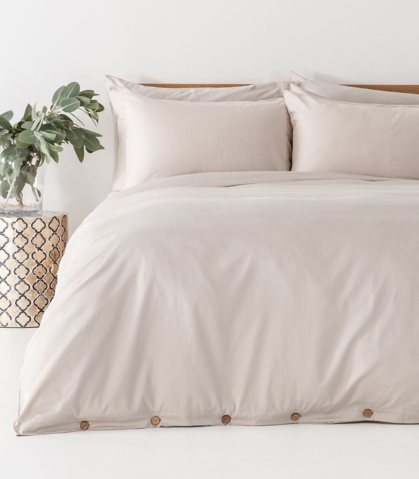 Bhumi Organic Cotton - Sateen Plain Quilt Cover Set - Luxe