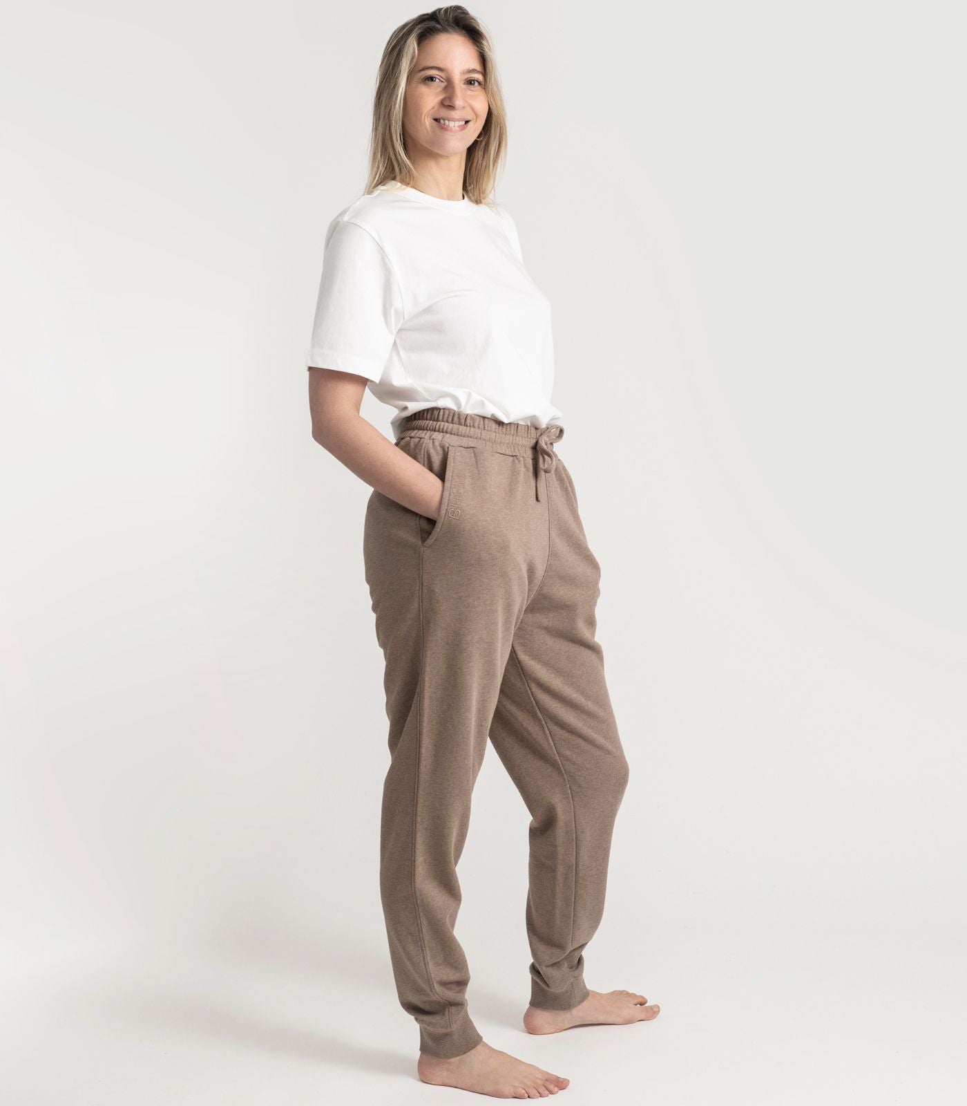 Bhumi Organic Cotton - Track Pant - Taupe Melange