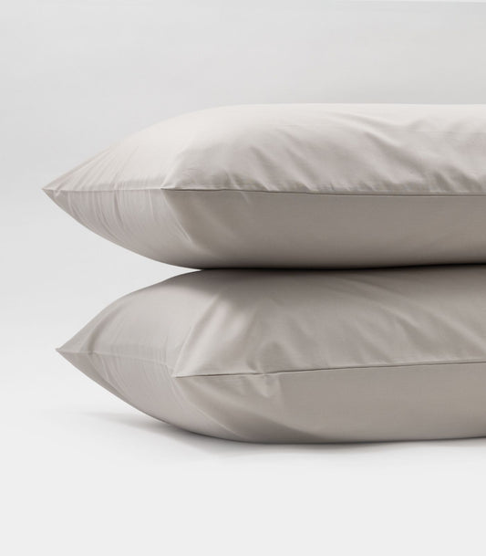 Bhumi Organic Cotton - Sateen Pillow Cases (Pair) - Light Grey