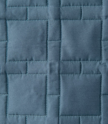 Bhumi Organic Cotton - Quilted Blanket - Lattice Design - Indian Teal