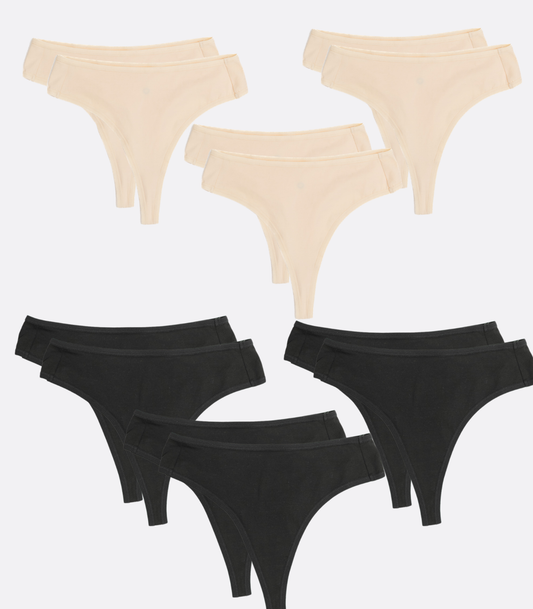 Organic Cotton Hi Rise G String (6 Pack)