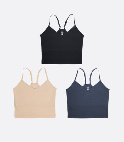 Bhumi Organic Cotton - Cropped Bra Top (3 Pack)