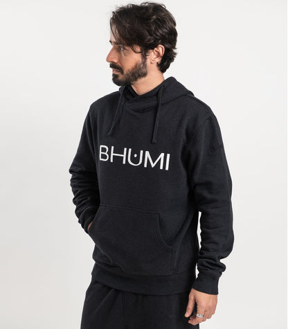 Bhumi Organic Cotton - Men's Hoodie - Logo - Charcoal Melange