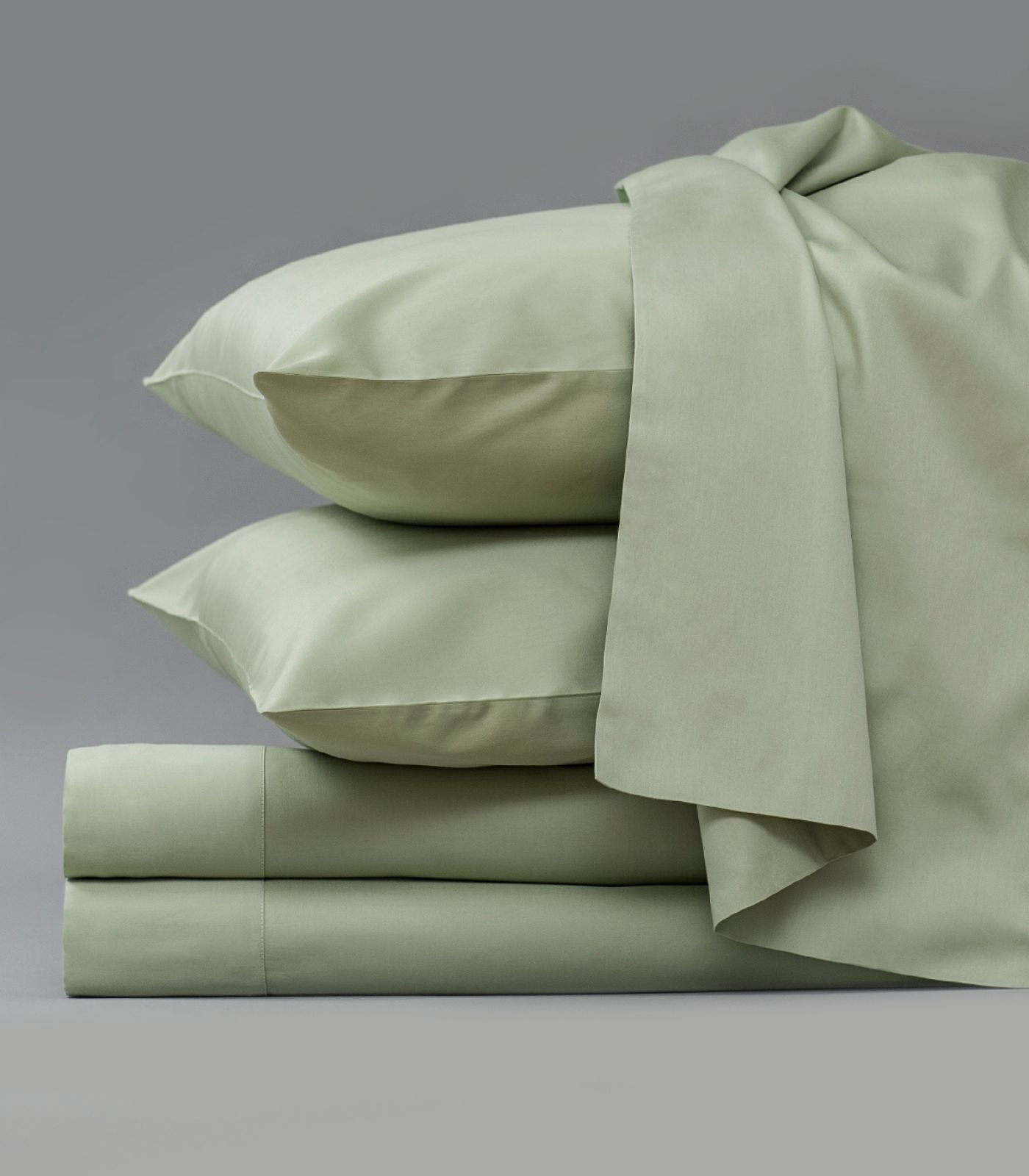 Bhumi Organic Cotton - Sateen Sheet Set - Light Green