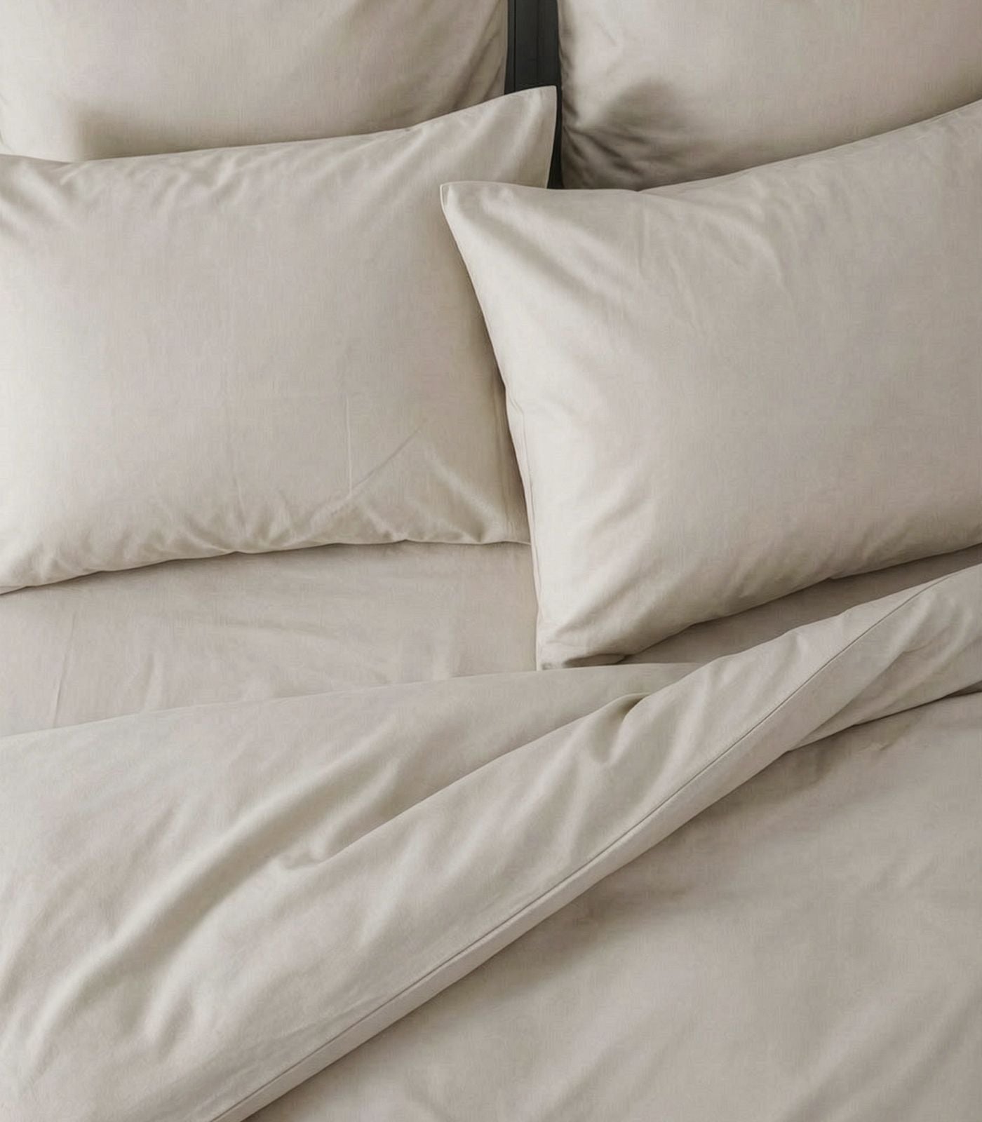 Bhumi Organic Cotton - Sateen Plain Quilt Cover - Light Grey