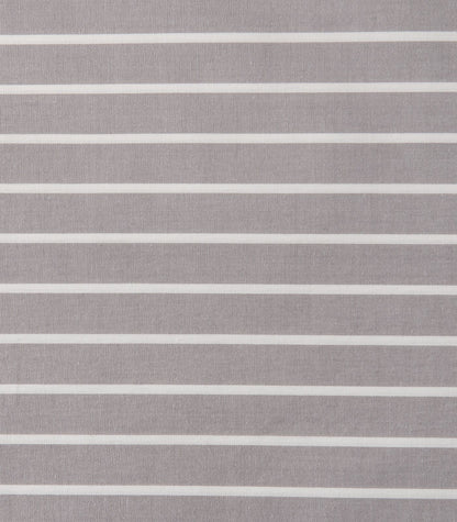 Bhumi Organic Cotton - Fitted - Percale Sheet - Stripe - Silver Grey