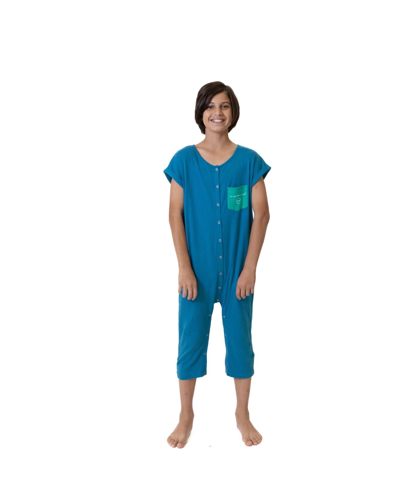 Bhumi Organic Cotton - Kids Rompers - Teal Blue