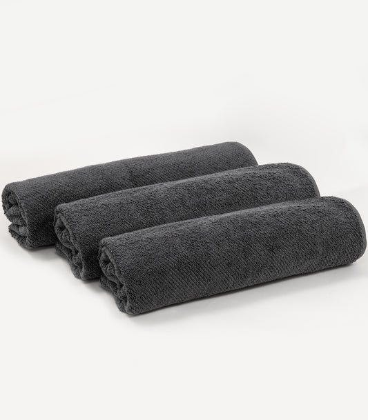 Divinely Plush Twill Bath Sheet (3 Pack) - Dark Grey