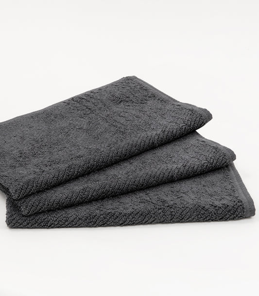 Bhumi Organic Cotton - Handy Twill Hand Towel (3 Pack) - Dark Grey