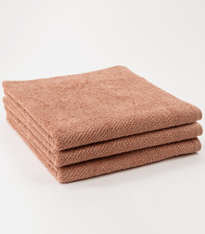 Bhumi Organic Cotton - Dry Off In Style Twill Bath Towel (3 Pack) - Coral