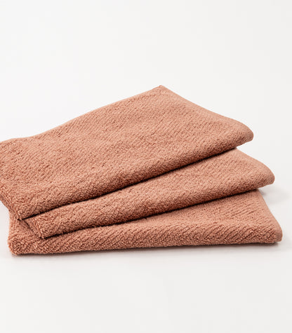 Bhumi Organic Cotton - Handy Twill Hand Towel (3 Pack) - Coral