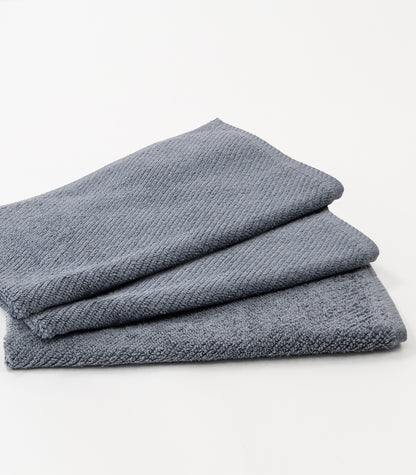 Bhumi Organic Cotton - Handy Twill Hand Towel (3 Pack) - Graphite Blue