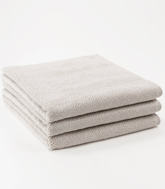 Bhumi Organic Cotton - Dry Off In Style Twill Bath Towel (3 Pack) - Fog