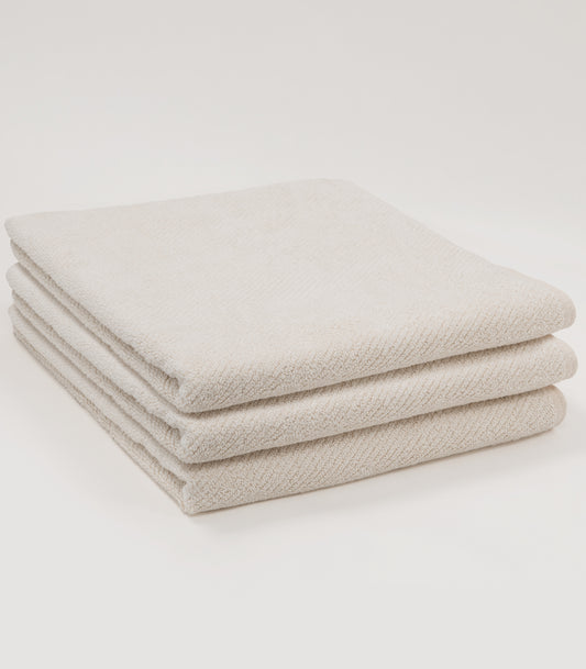 Organic Cotton Dry Off In Style Twill Bath Towel (3 Pack) 