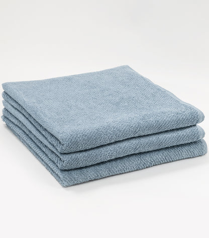 Bhumi Organic Cotton - Dry Off In Style Twill Bath Towel (3 Pack) - Stone Blue