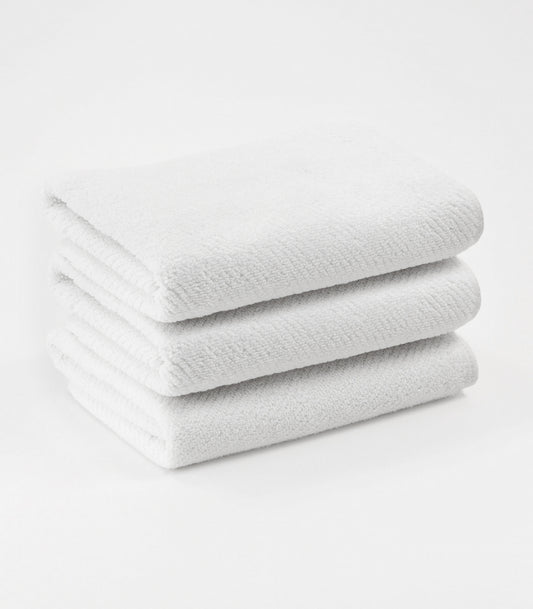 Twill Fitness Towel (3 Pack) - White