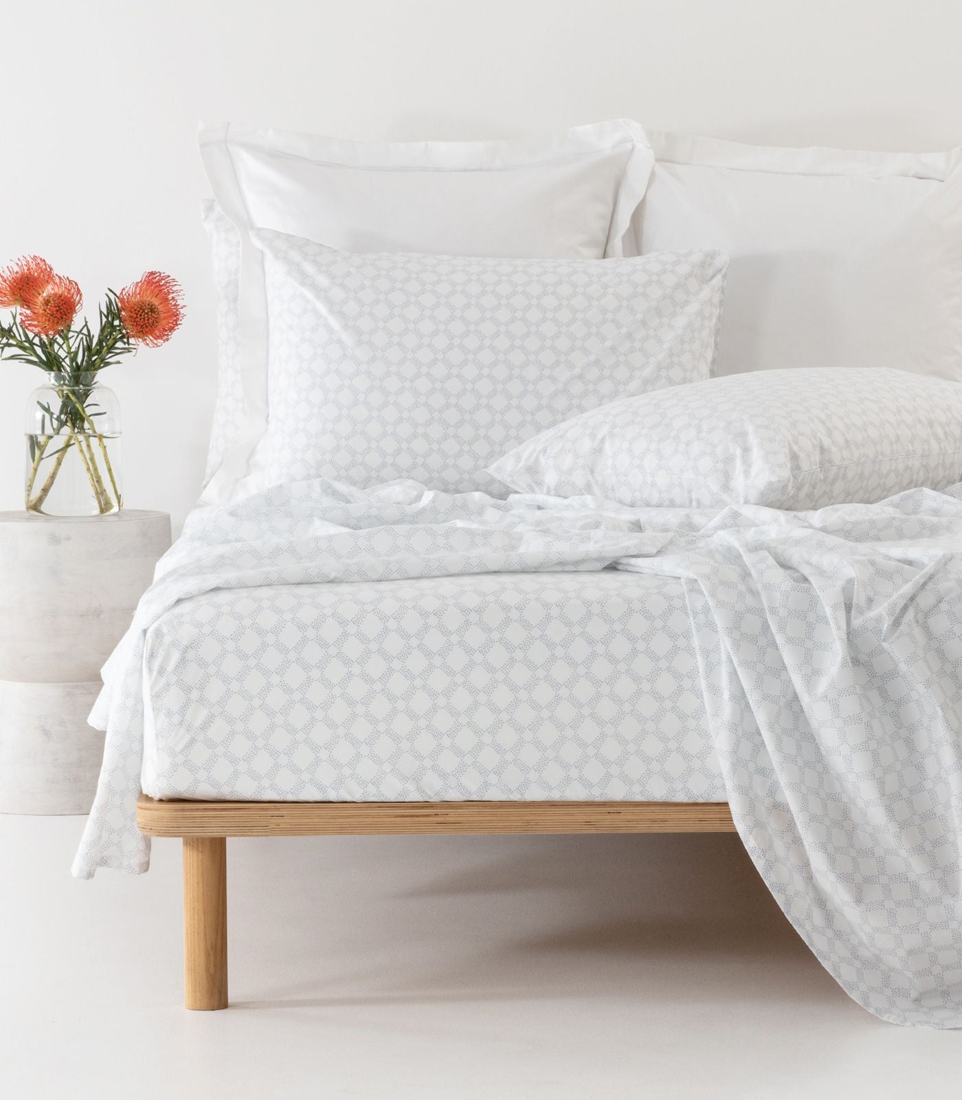 Percale Sheet Set - Limited Edition - Small Dot Blue