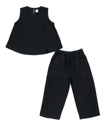 Organic Linen Balloon Lounge Pants & Sleeveless Lounge Shirt