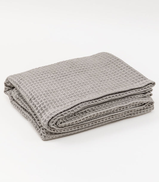 Bhumi Organic Cotton - Waffle Blanket -  Light Grey