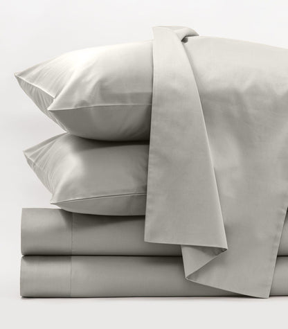 Bhumi Organic Cotton - Percale Sheet Set - Pewter